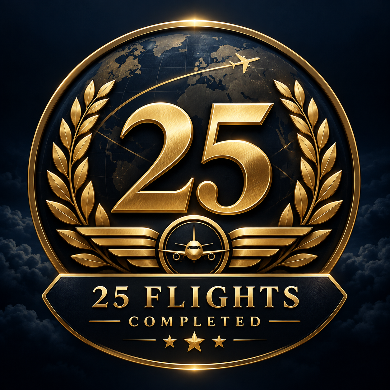 When a pilot has 25 flights, give this award